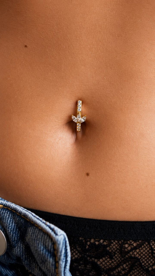 Piercing ombelico Lotus